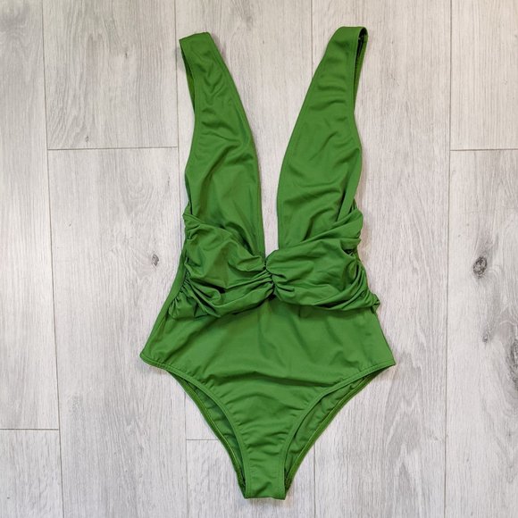 ASOS Other - ASOS Swim Green Plunge Neckline Bathing Suit 4